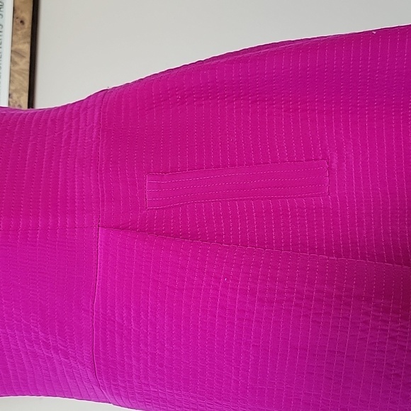 Fuschia Quilted Silk Dress - Picture 9 of 12